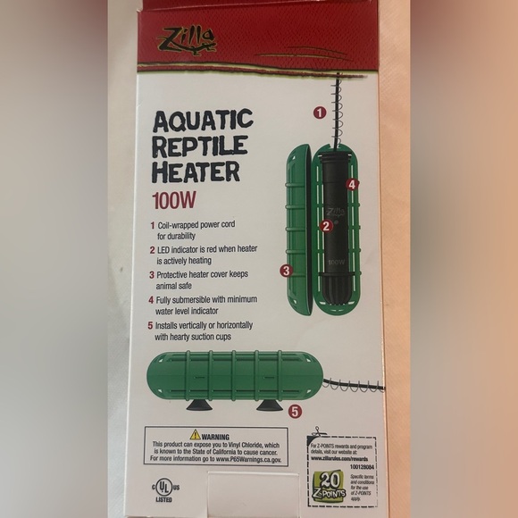 Zilla 2 Pack- Aquatic Reptile Heaters 100 Watts for Terrariums Up to 40 Gallons - Picture 6 of 9